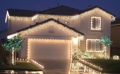 this image shows Christmas lights installation in Placerville, CA